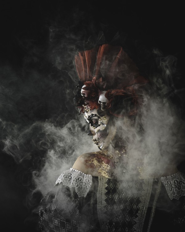 Young girl in the image of Santa Muerte by Faces Studio
